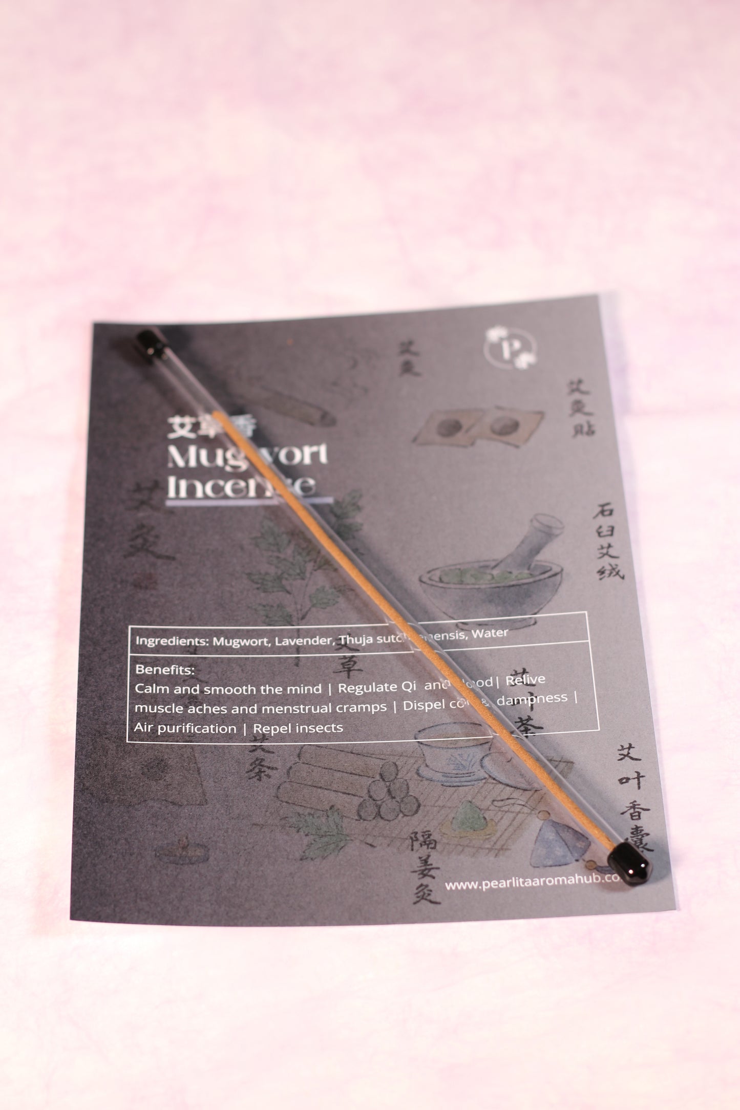 Mugwort Natural Incense - Herbal Calm - Handmade in NL